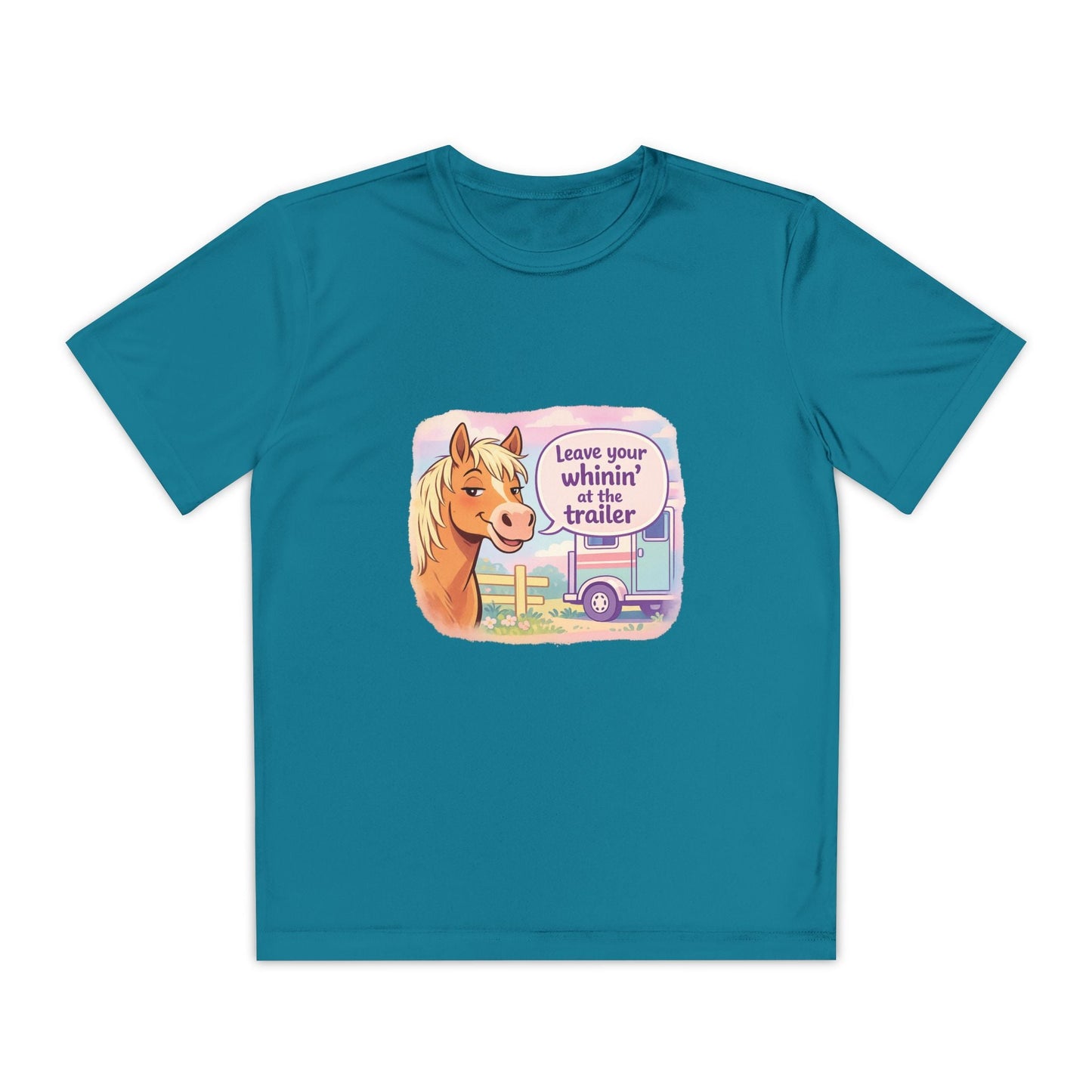 "Leave Your Whinin' at the Trailer" Girls Moisture-wicking Sport T-shirt
