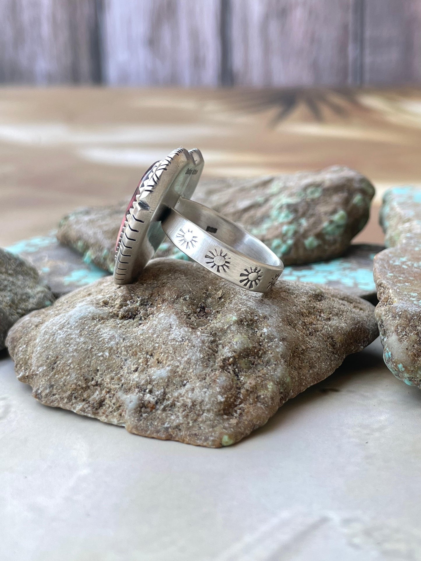 Beautiful Handmade Dahlia Rose And Sterling Silver Adjustable Heart Ring