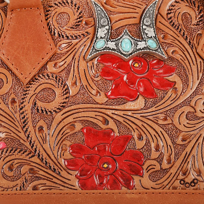 Loyalwest Suave Mini Bag PetalHide - Petal Hide Handtooled Leather And Calfskin