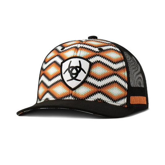 Ariat Southwest Print (Orange/Black) - Women's Trucker Cap