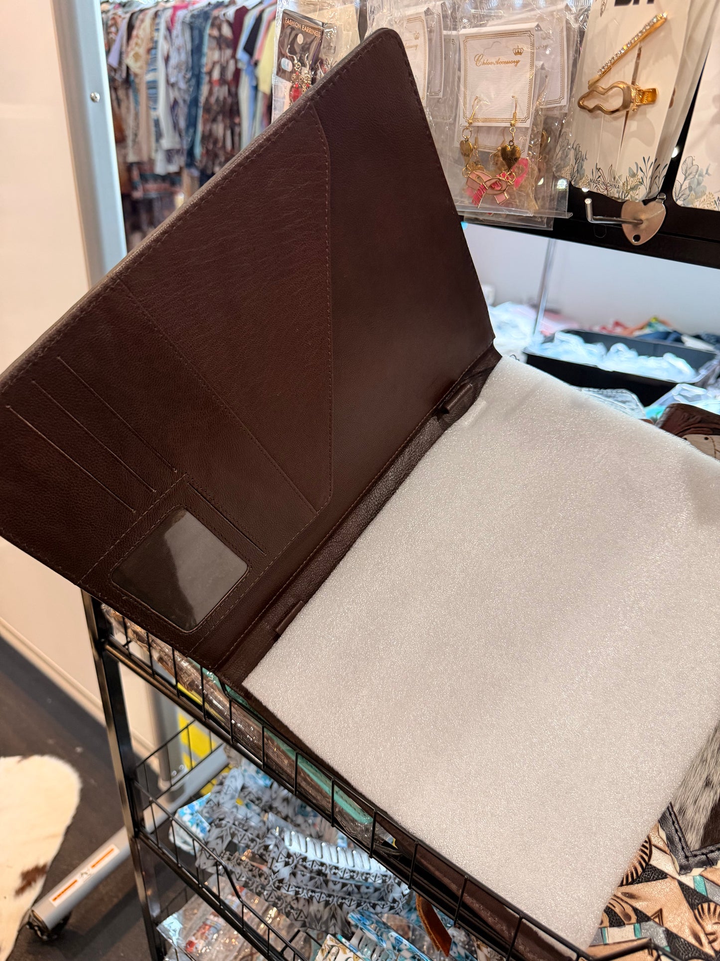 Genuine Leather and hide, hand tooled portfolio
