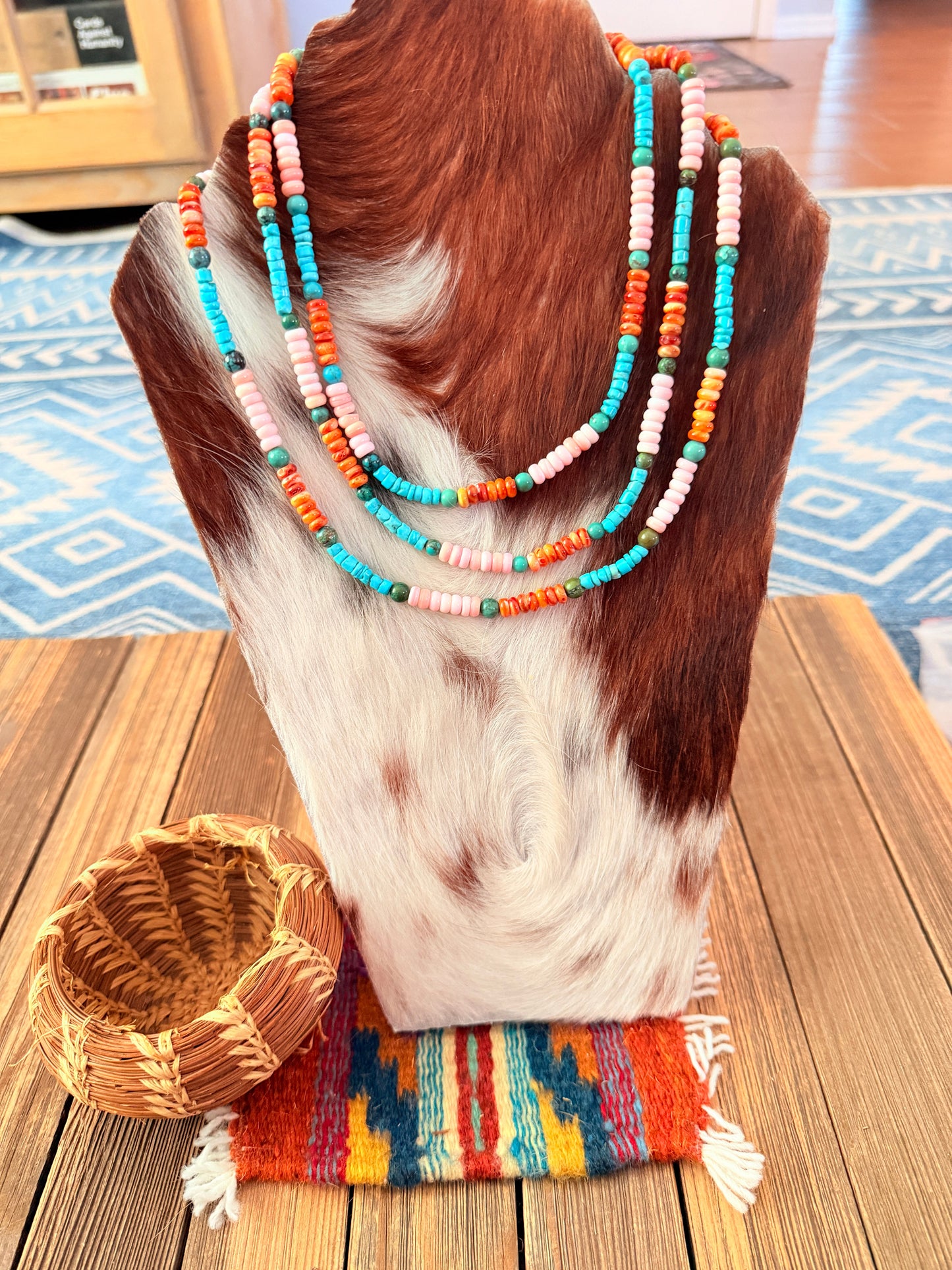 Handcrafted Multi Stone & Sterling Silver Candy Beaded Necklace
