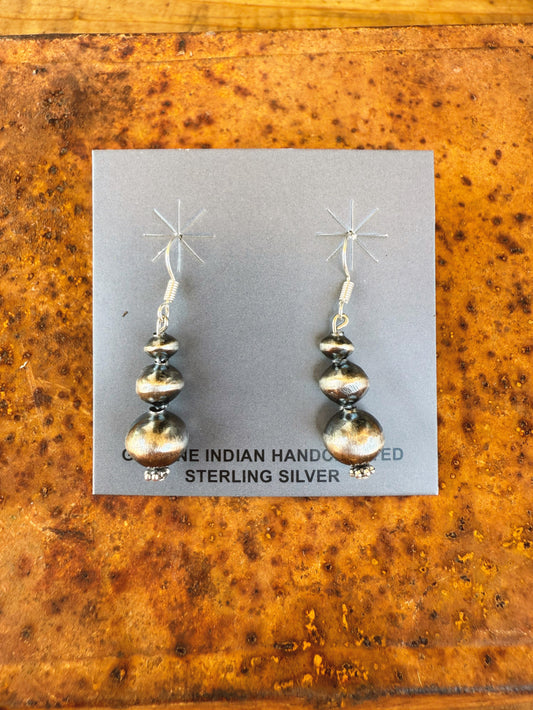 Handmade Navajo Pearl Dangle Earrings