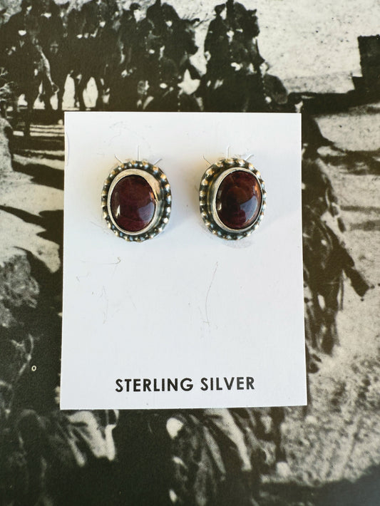 Purple Spiny Oyster Desert Stud Earrings