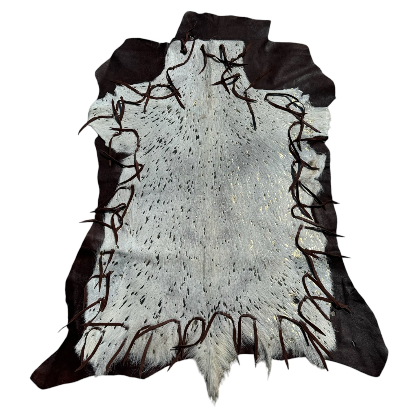 Leather & Fringe Goat hides - Gold