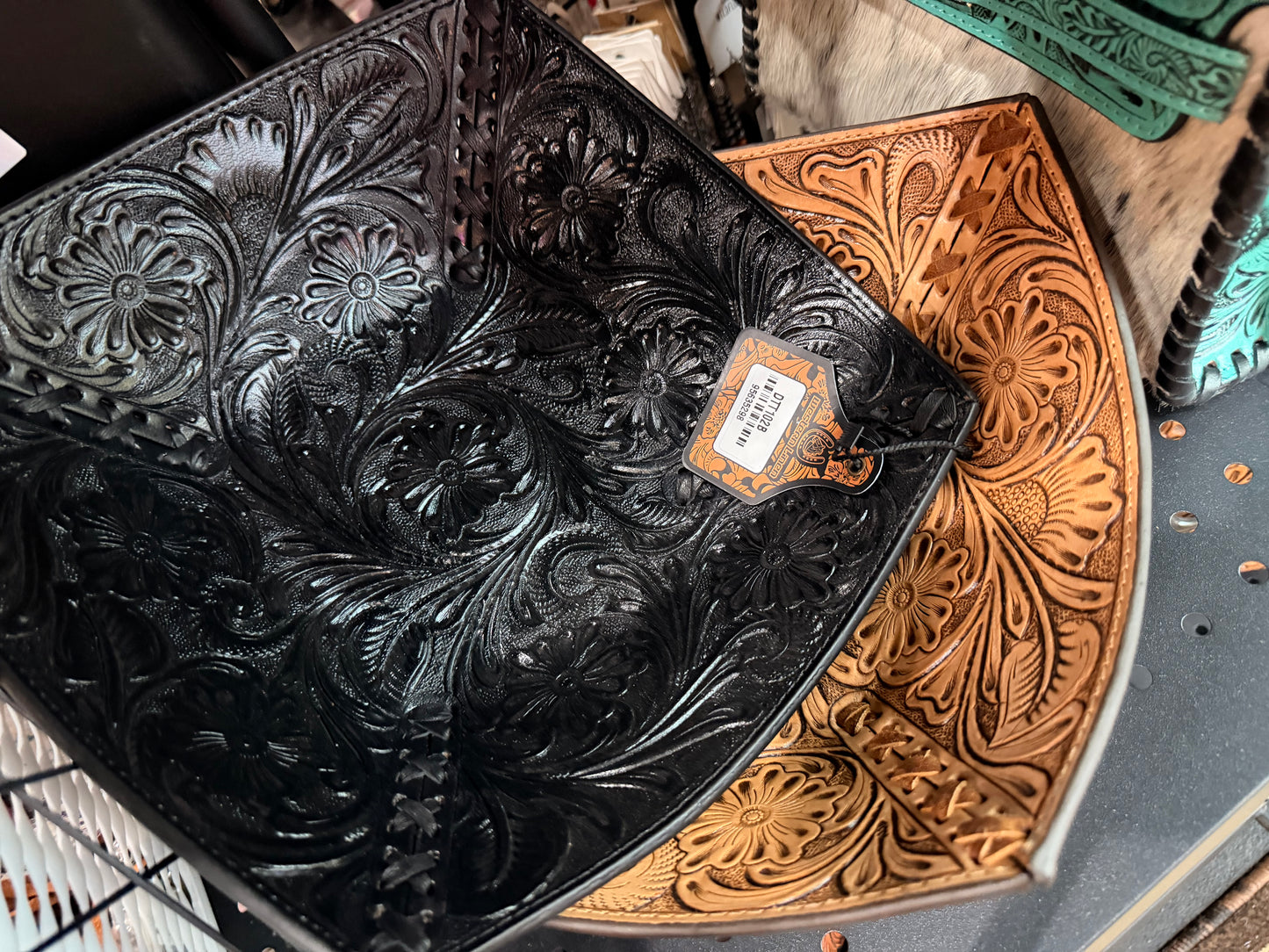 Genuine Leather Hand Tooled Catchalls