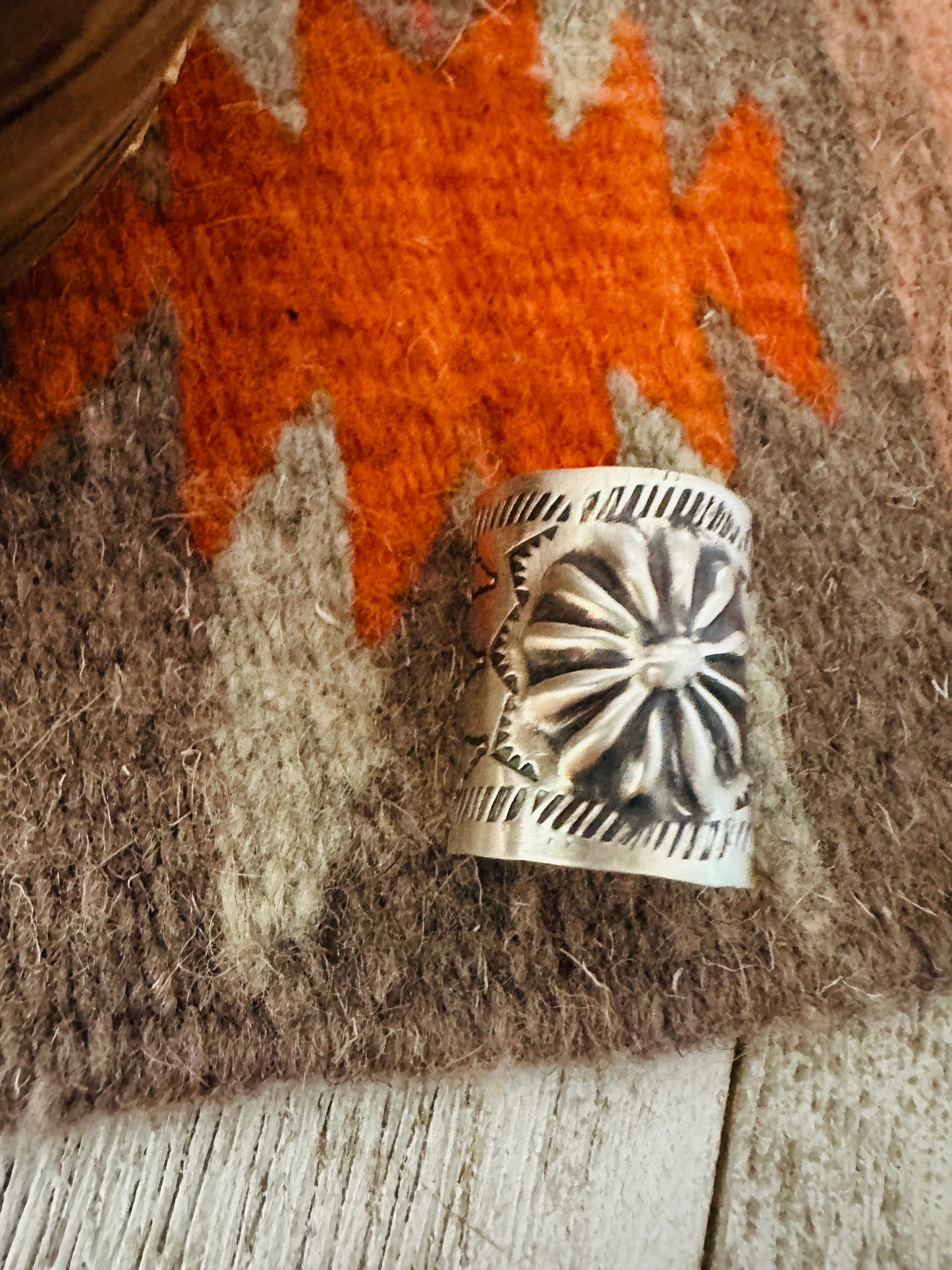 Handcrafted Sterling Silver Hand Stamped Ponytail Clip