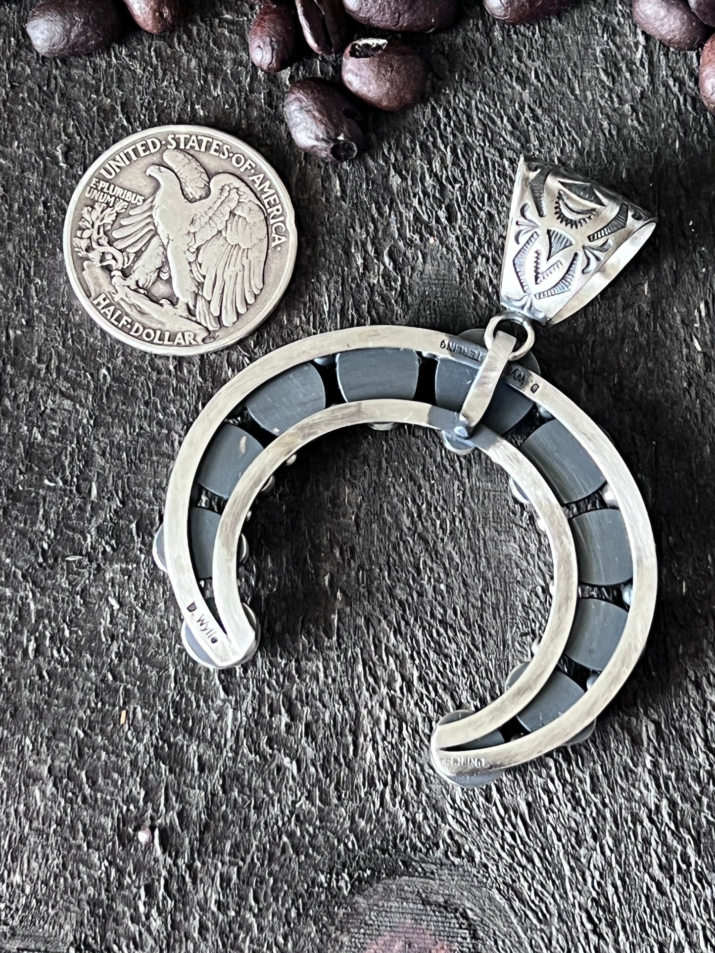 Diane Wylie Sterling Silver & Sonoran Mountain Turquoise Naja Pendant