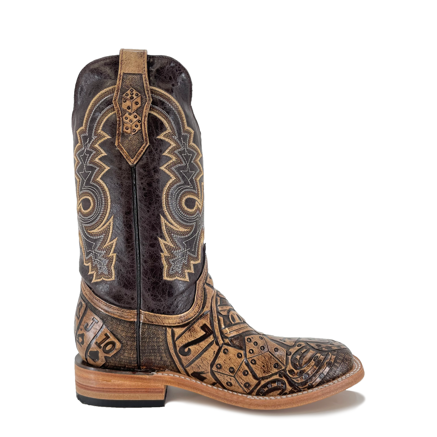 Men's Bulldog Hand Tooled Boots - Royal Flush Rustic