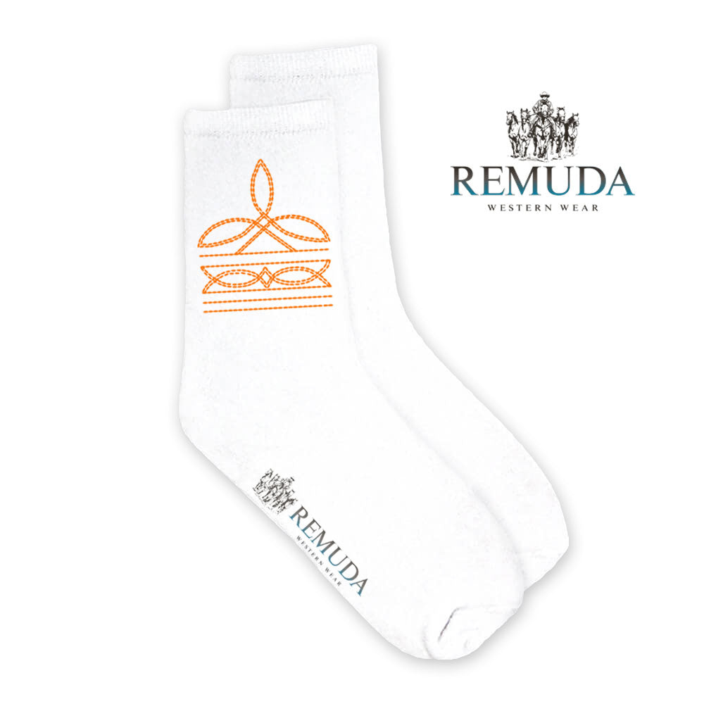 Boot Stitch Adult Unisex Western Crew Socks