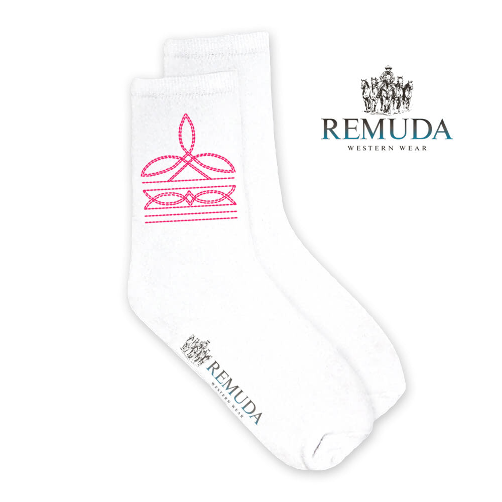 Boot Stitch Adult Unisex Western Crew Socks