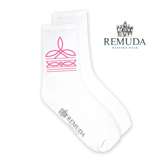 Boot Stitch Adult Unisex Western Crew Socks