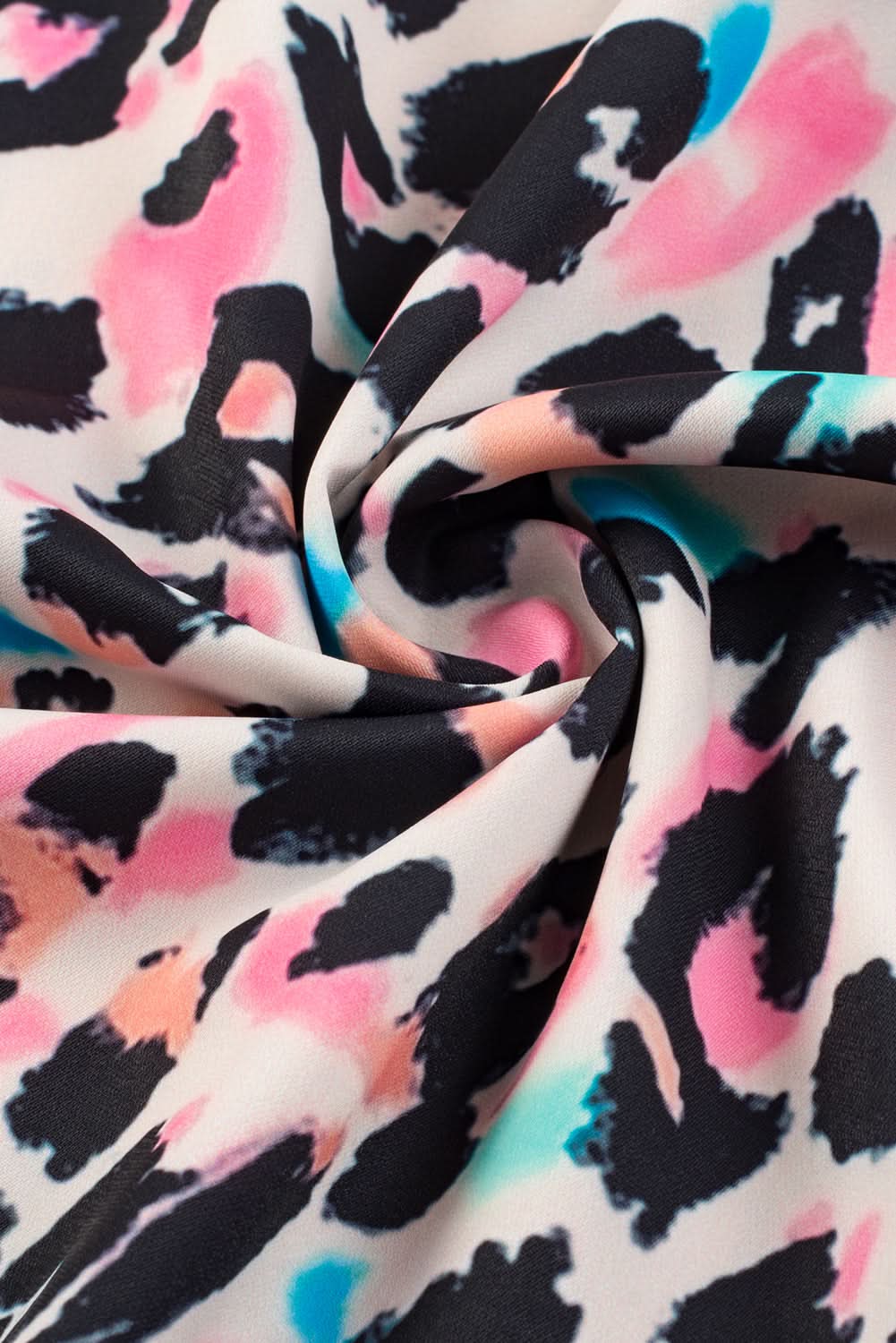 Brown leopard batwing top for plus sizes