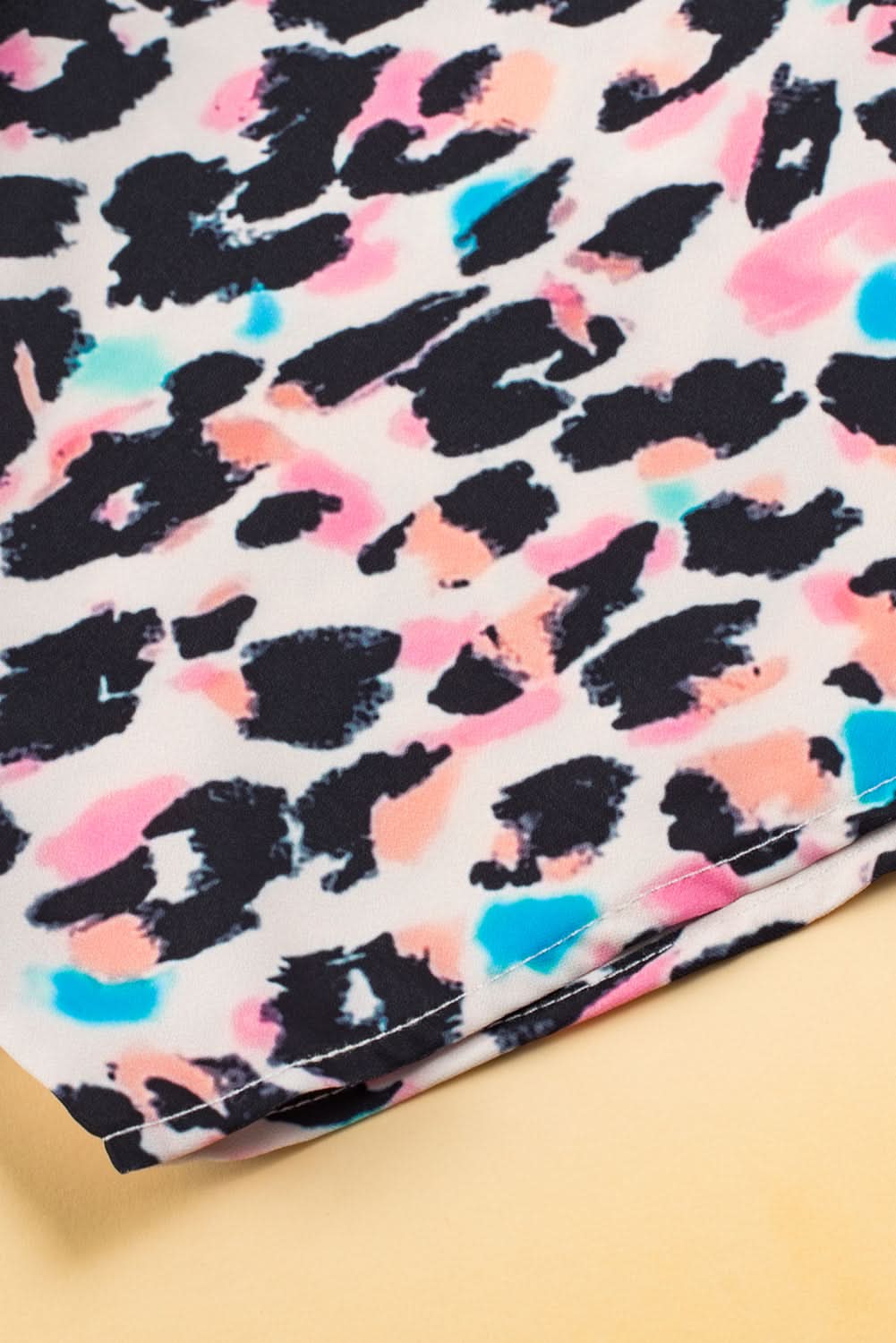 Brown leopard batwing top for plus sizes