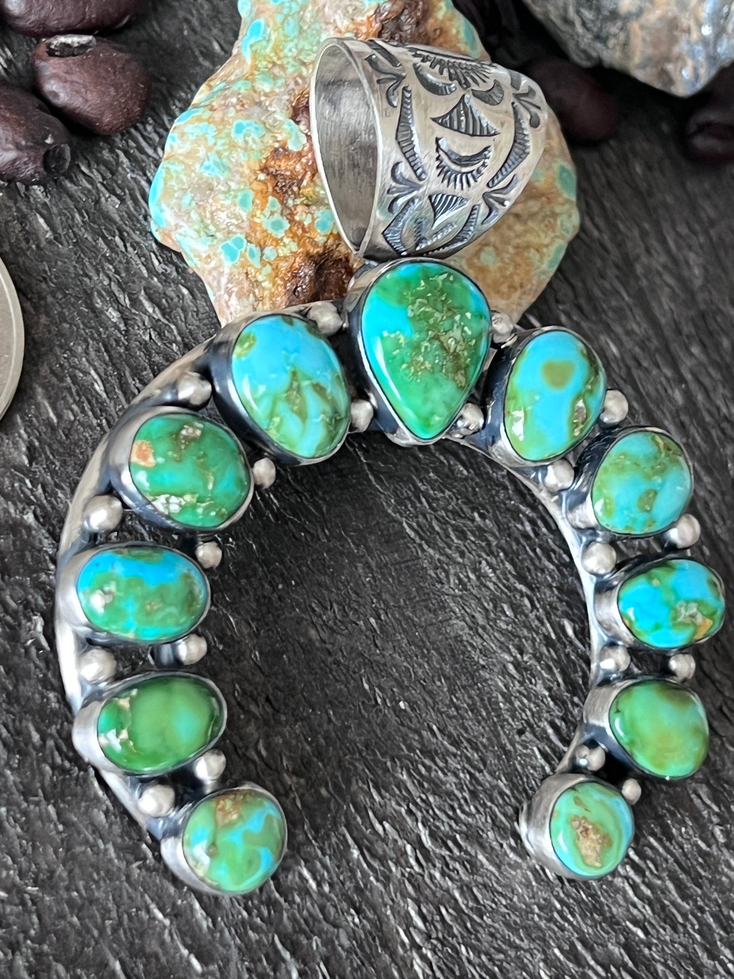 Diane Wylie Sterling Silver & Sonoran Mountain Turquoise Naja Pendant