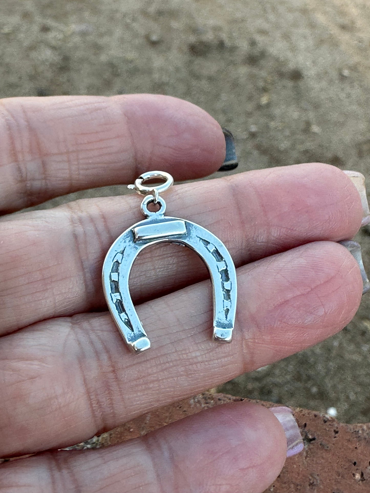Handcrafted Sterling Silver Horseshoe Charm