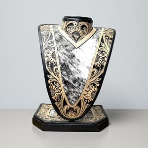 Tooled Leather or cowhide necklace holders