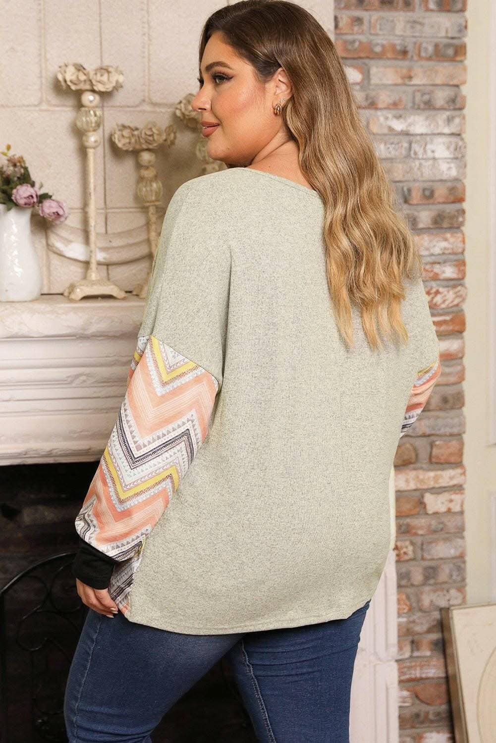 Chic plus size long sleeve tee