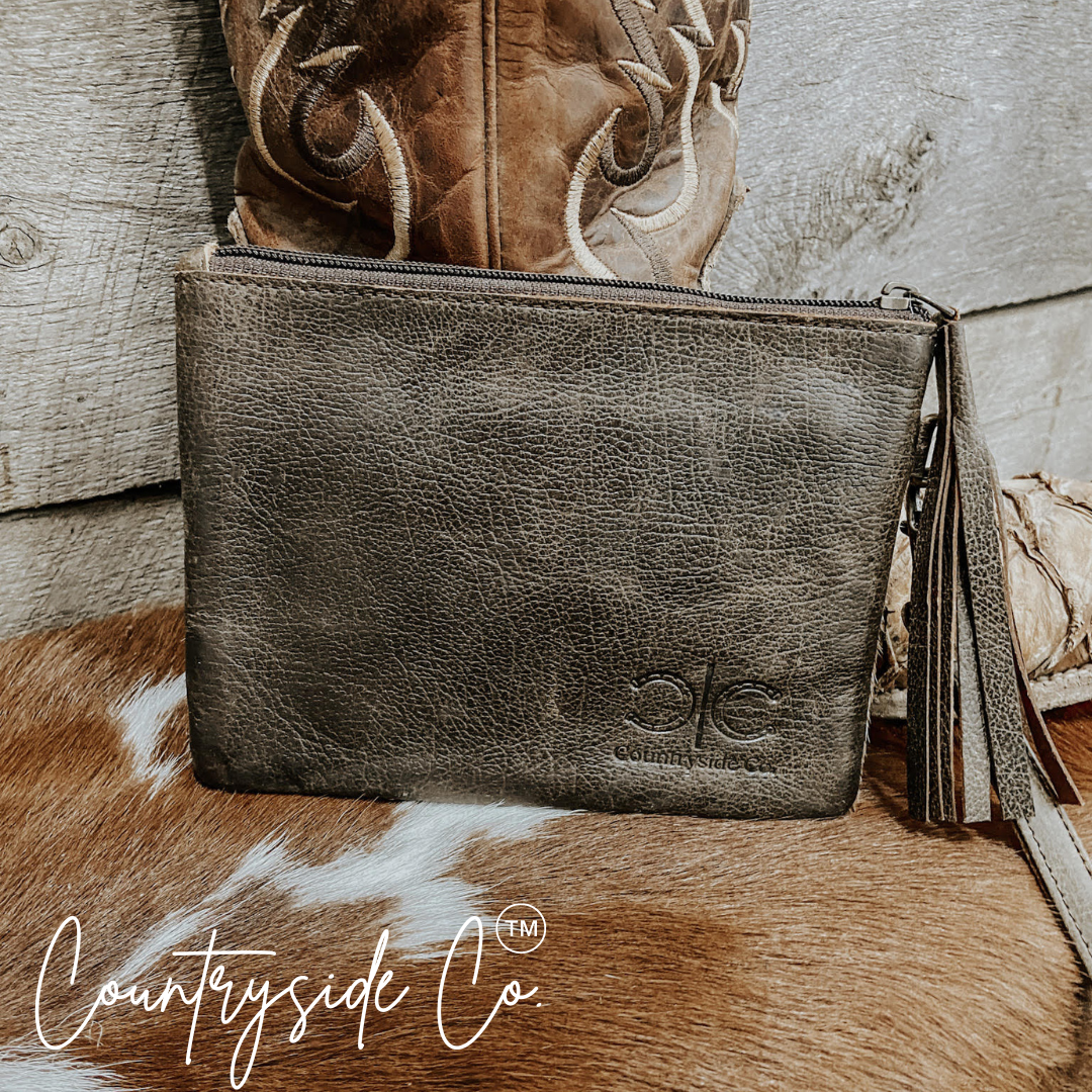 Colette Cowhide Wristlet