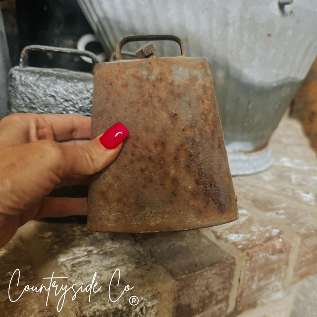 Rustic Antique Cow Bell Decor