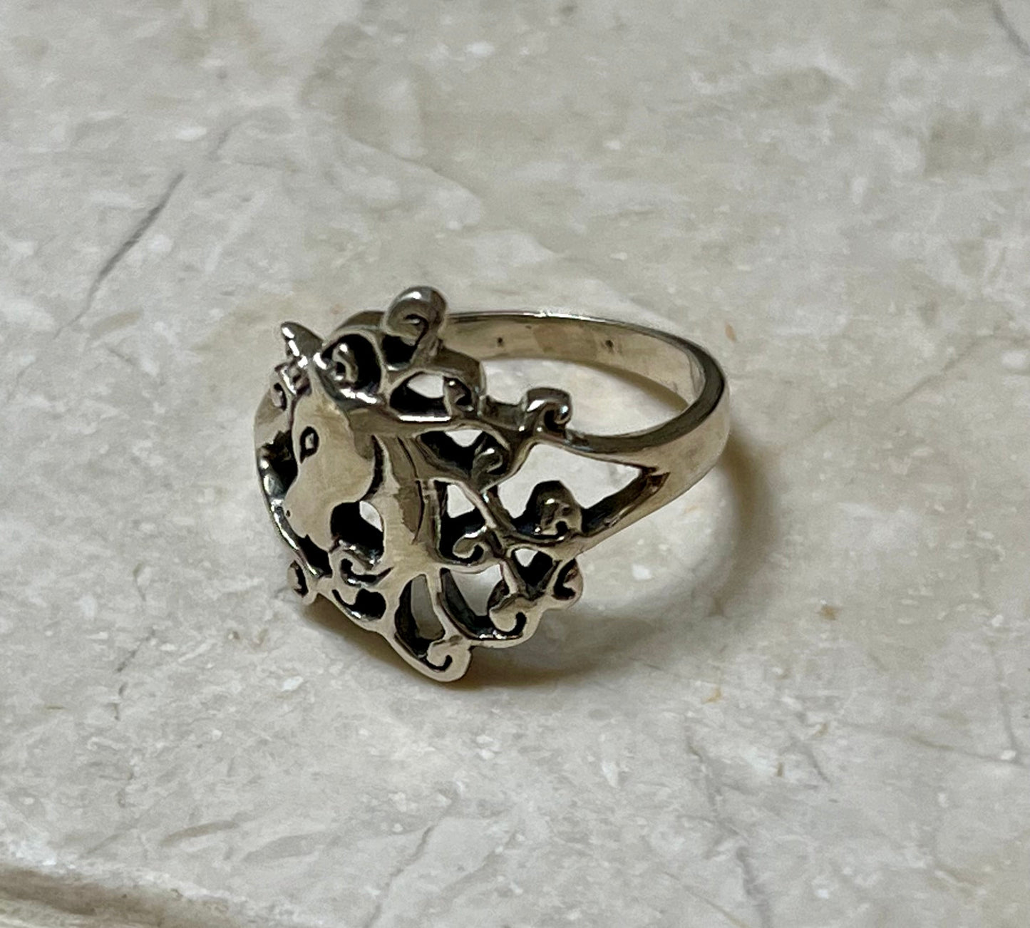 Sterling Silver Horse Head Ring