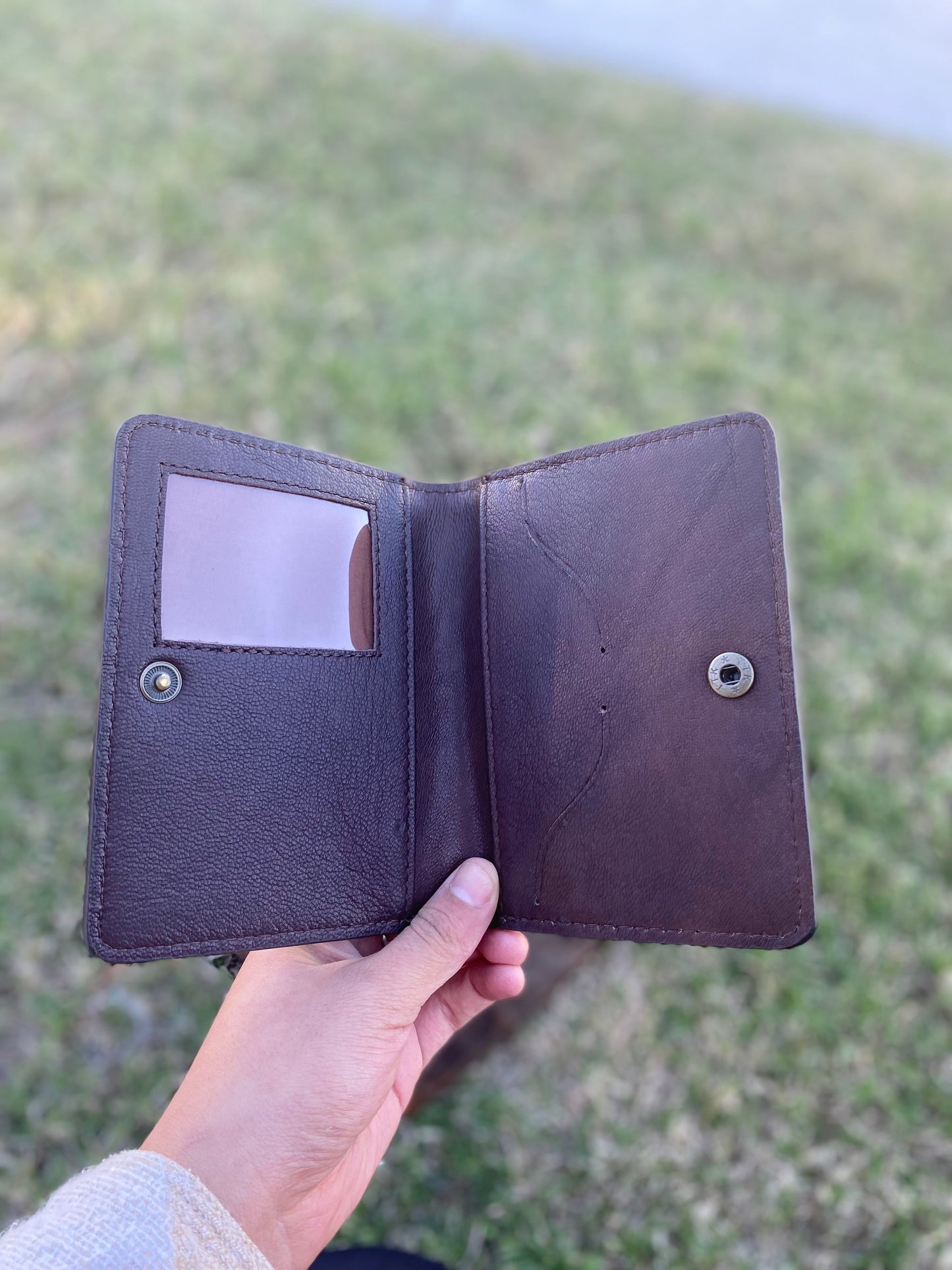 Brown BootStitch Suede Leather Passport Cover