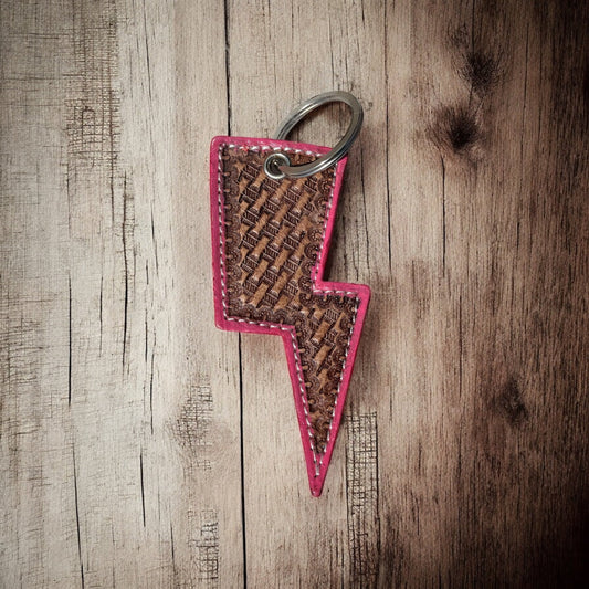 Pink lightning Keychain