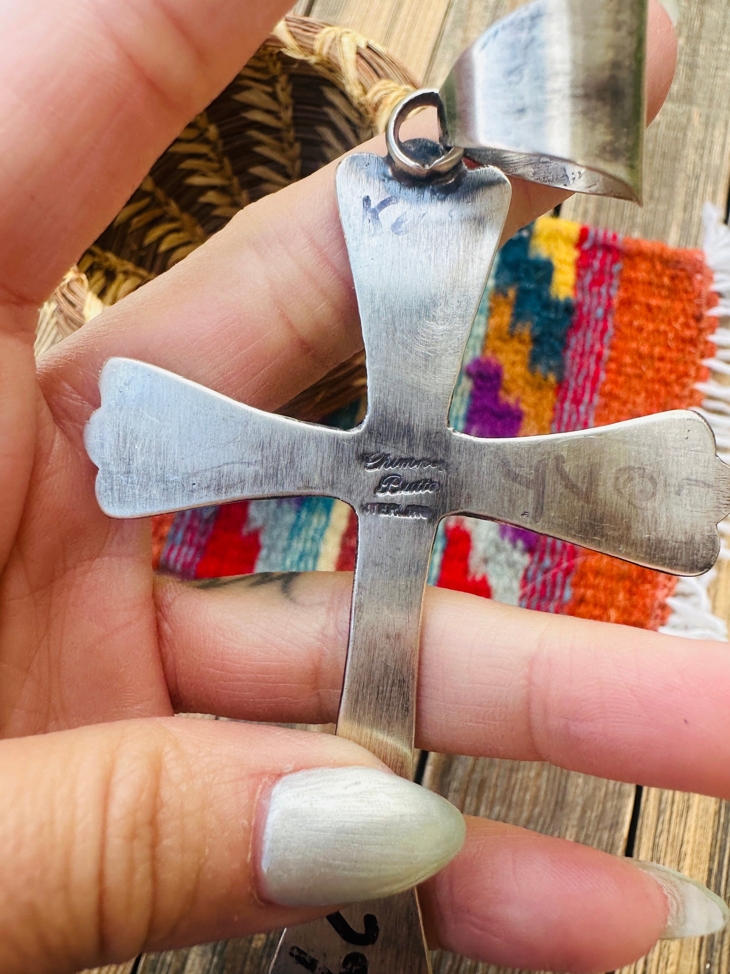 Handcrafted Sterling Silver Cross Pendant by Chimney Butte