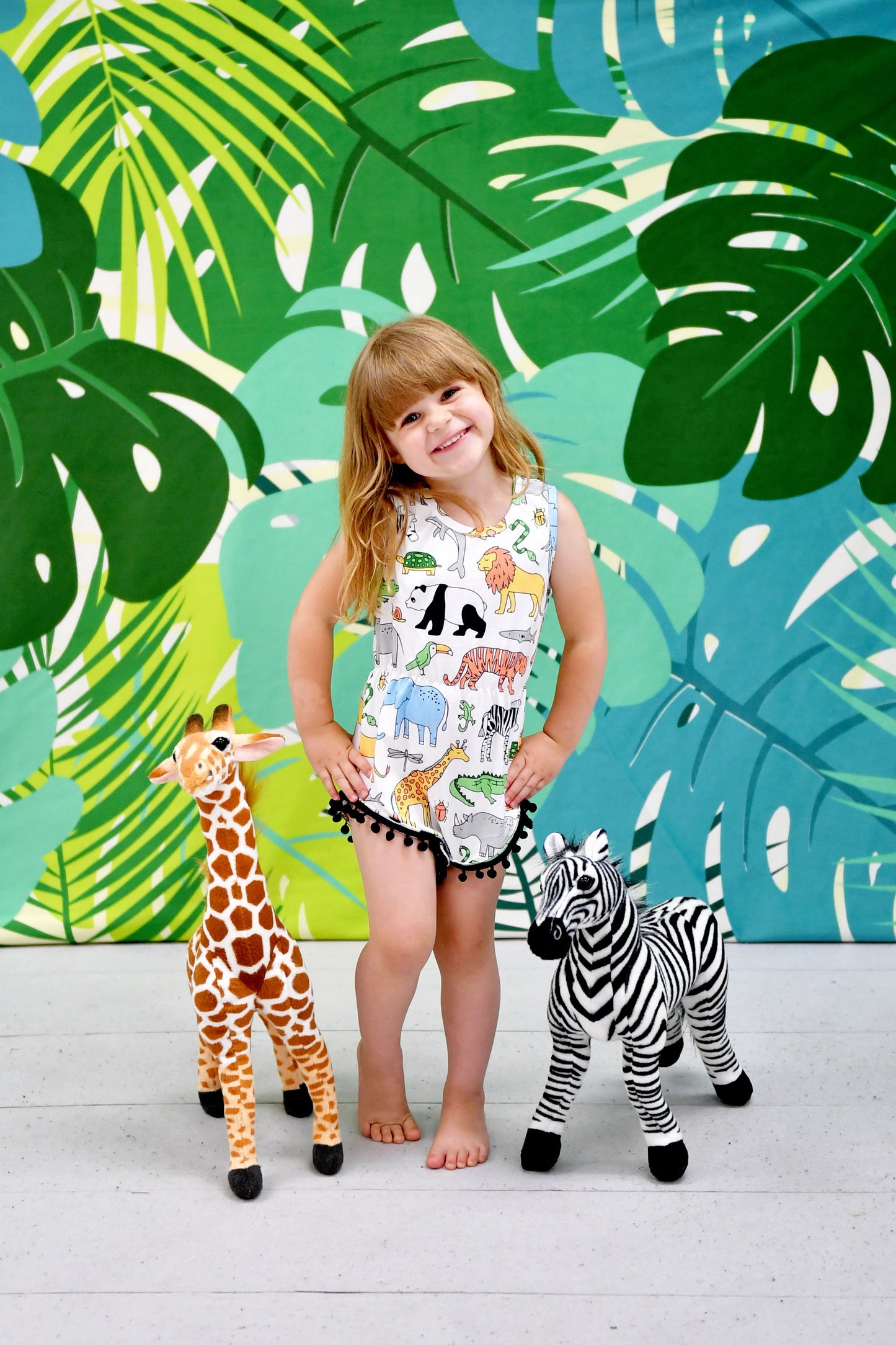 Zoo Milk Silk Pom Pom Romper