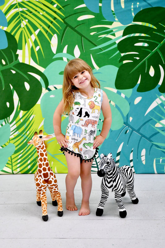 Zoo Milk Silk Pom Pom Romper