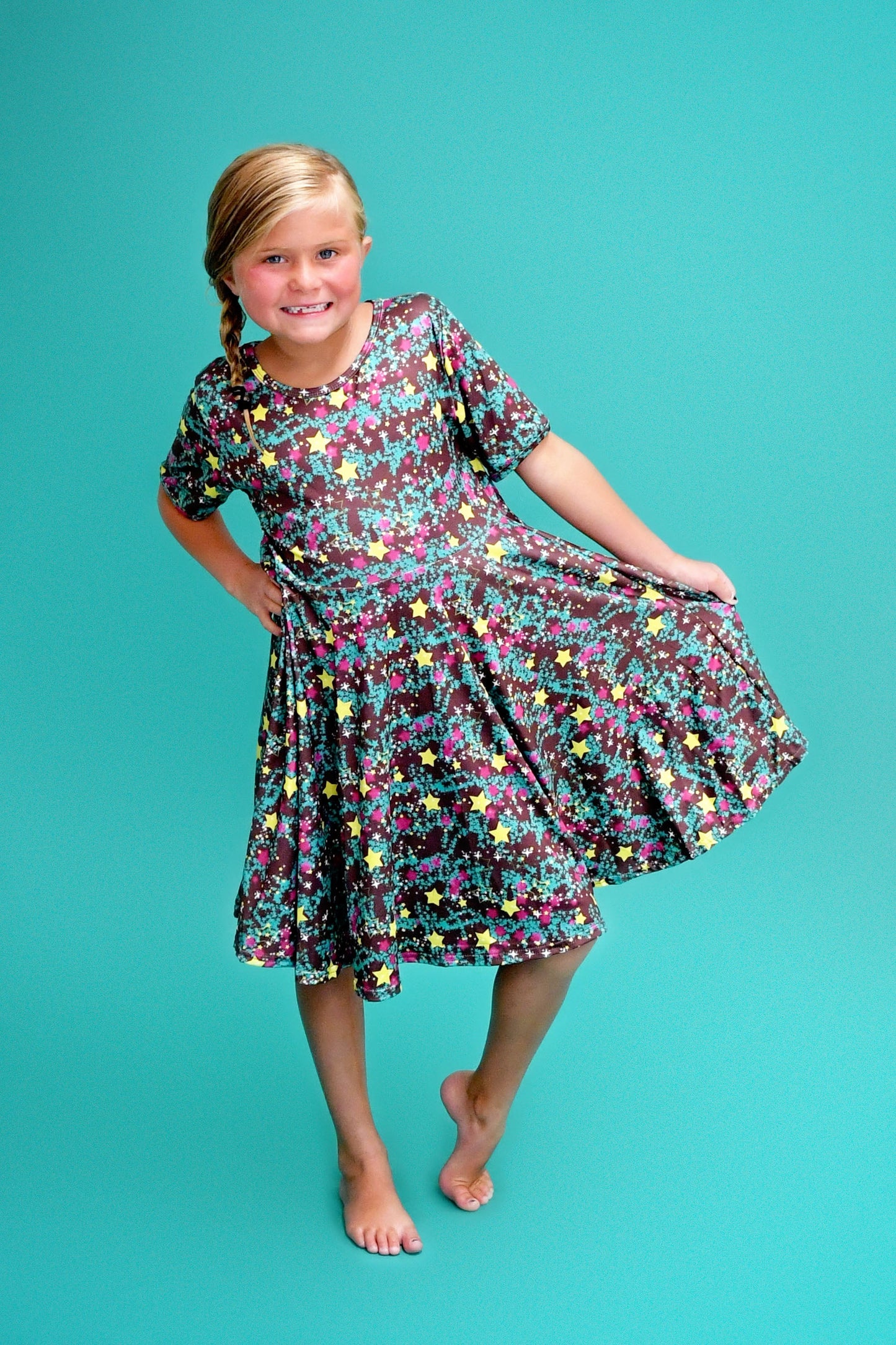 Be A Star Milk Silk Twirl Dress