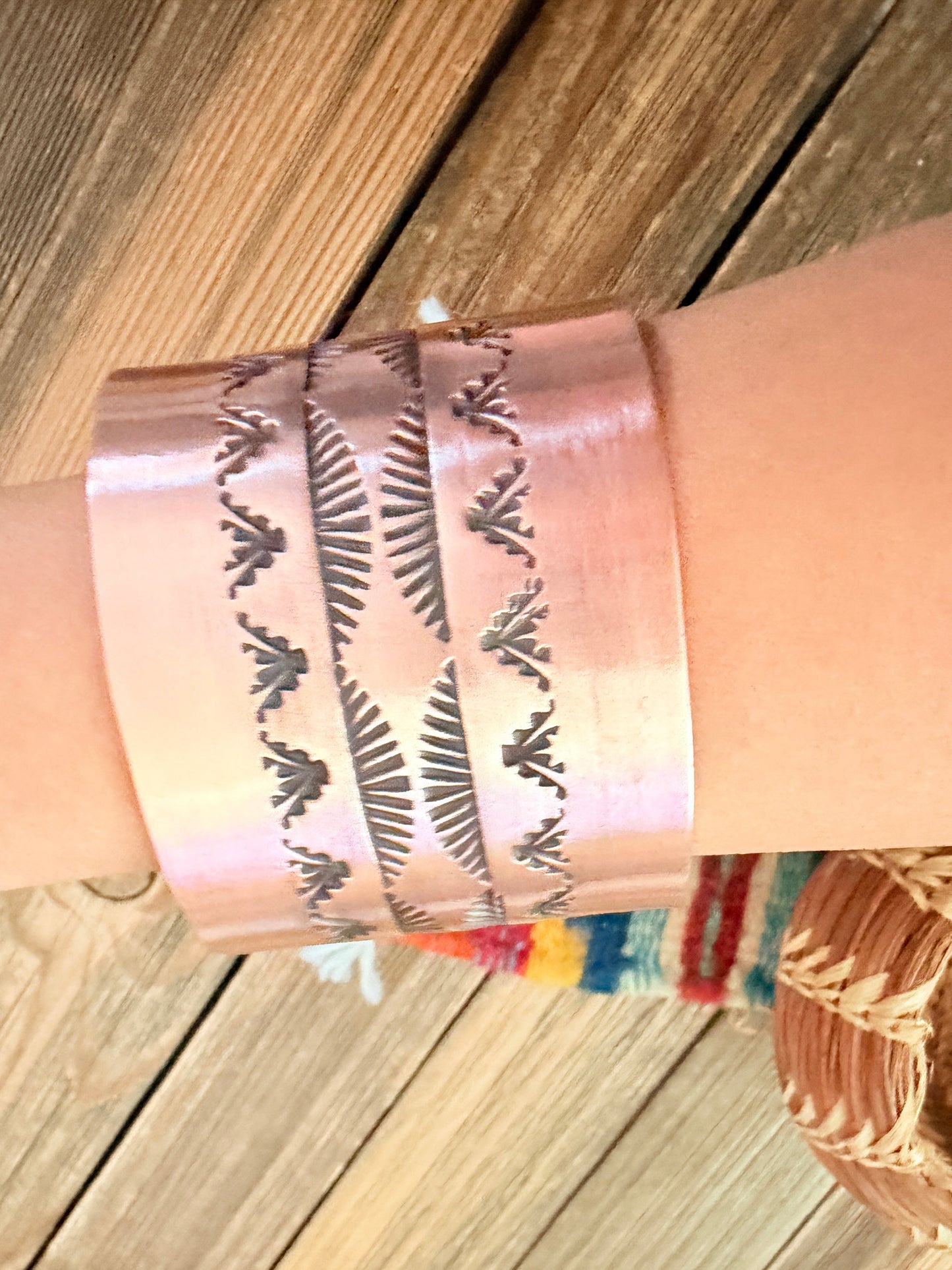 Handcrafted Copper Cuff Bracelet by Elvira Bill