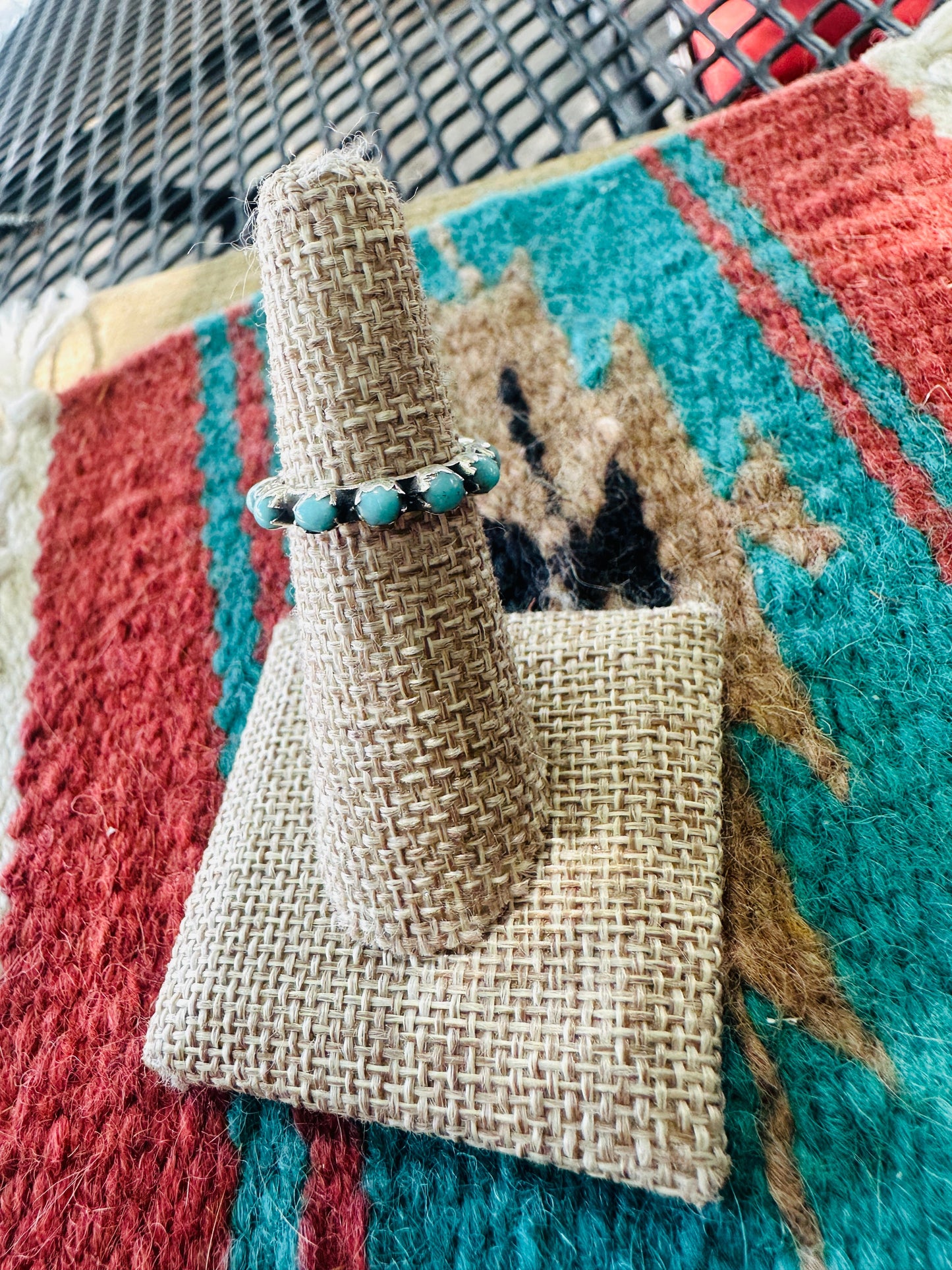 Handmade Sterling Silver & Turquoise Band Ring