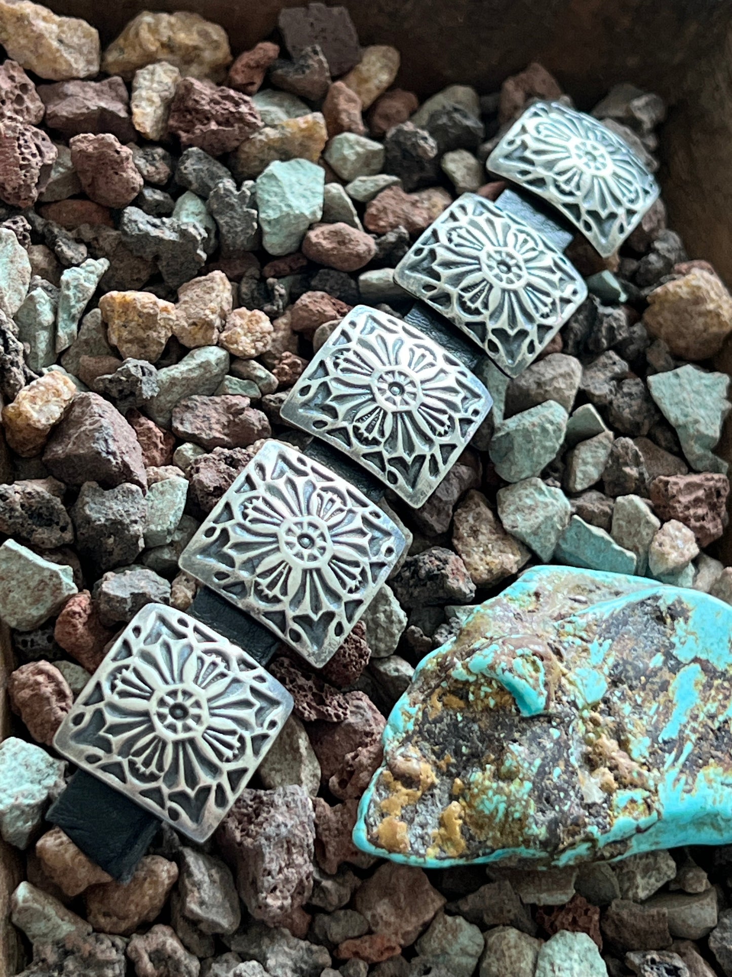 Sterling Silver Concho Slide, The Crossroads