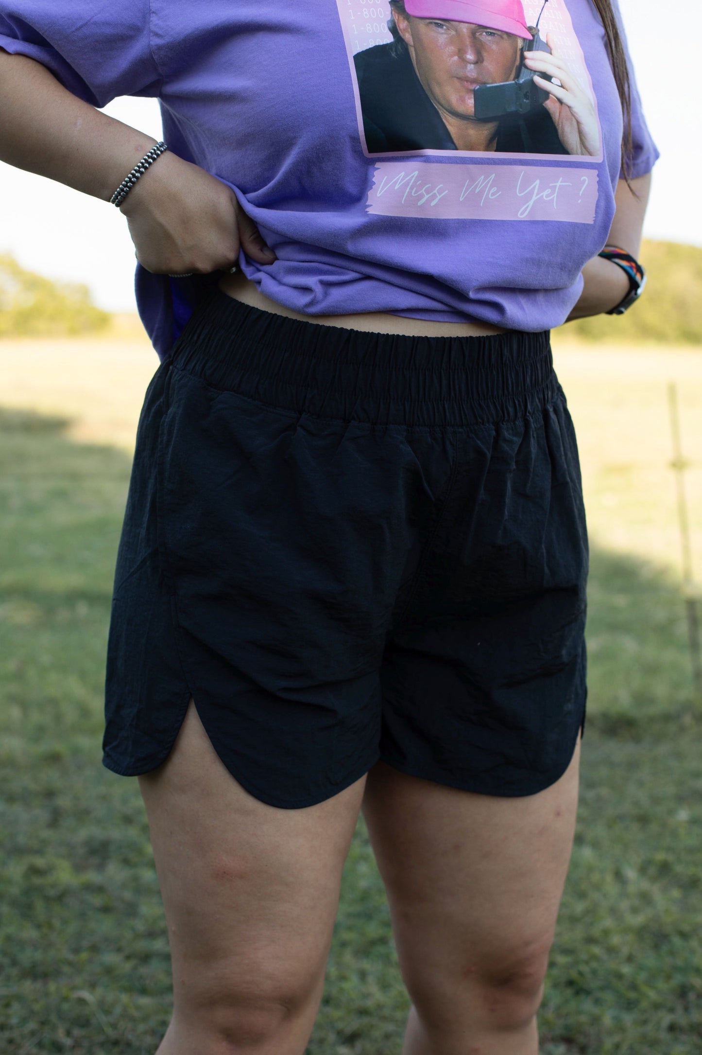 Black - Small-3X Wendy Windbreaker Shorts // Black