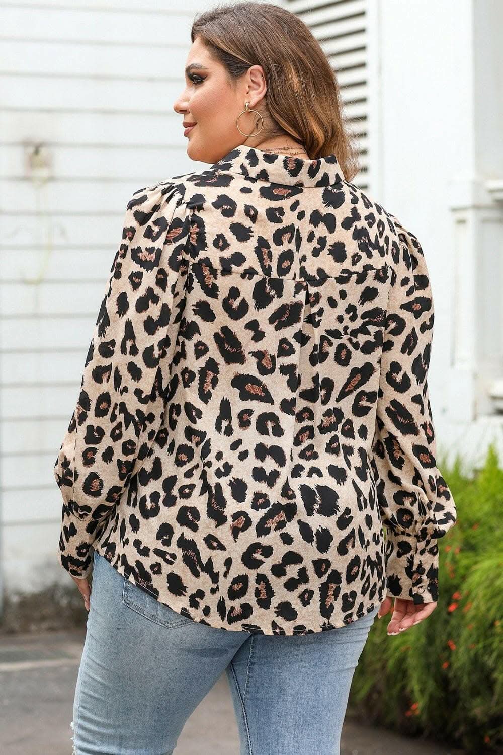Elegant Printed Plus Size Blouse