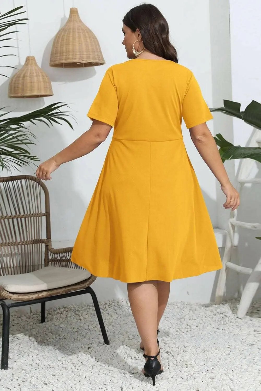 Trendsi Elegant plus size sheer dress