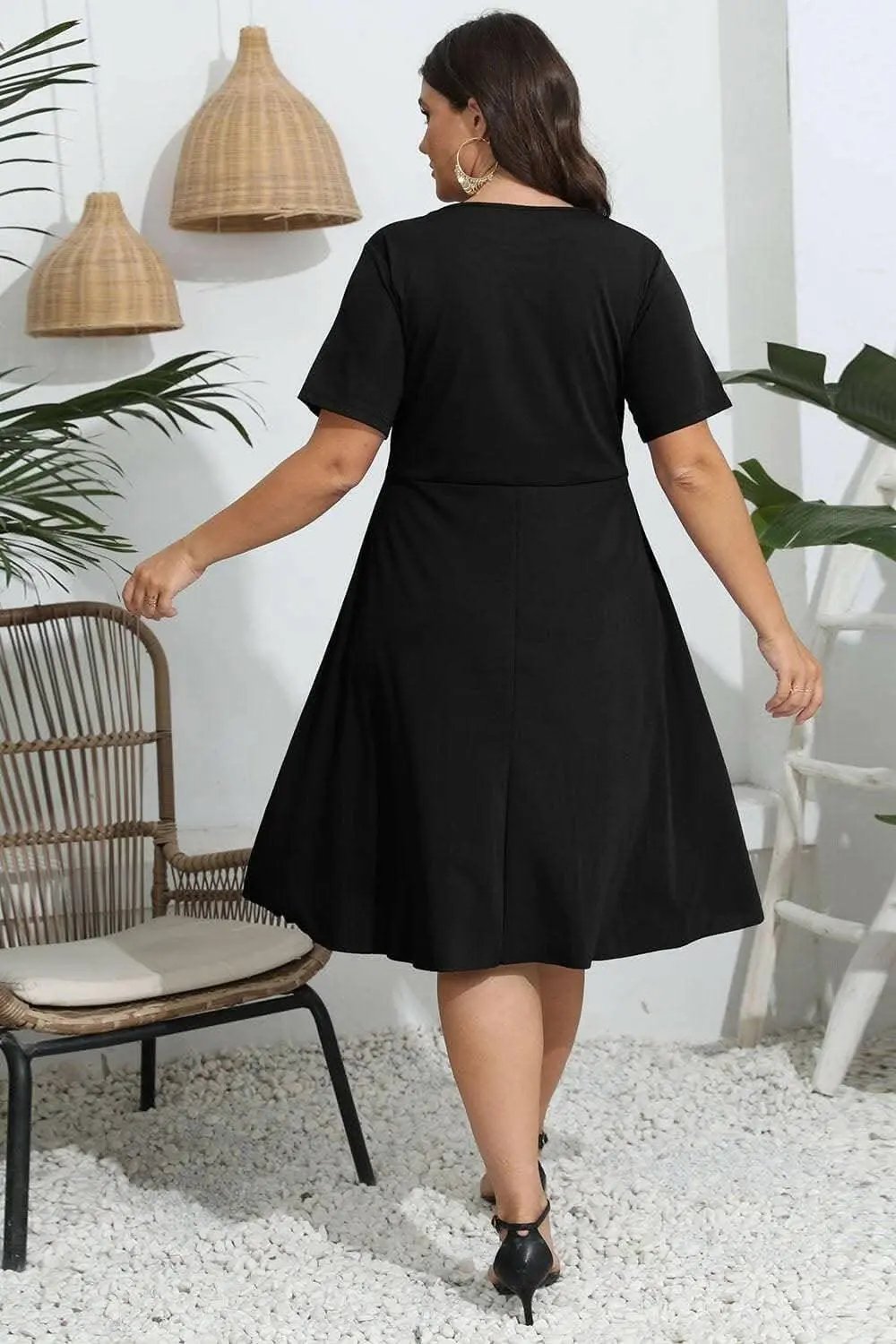 Trendsi Elegant plus size sheer dress