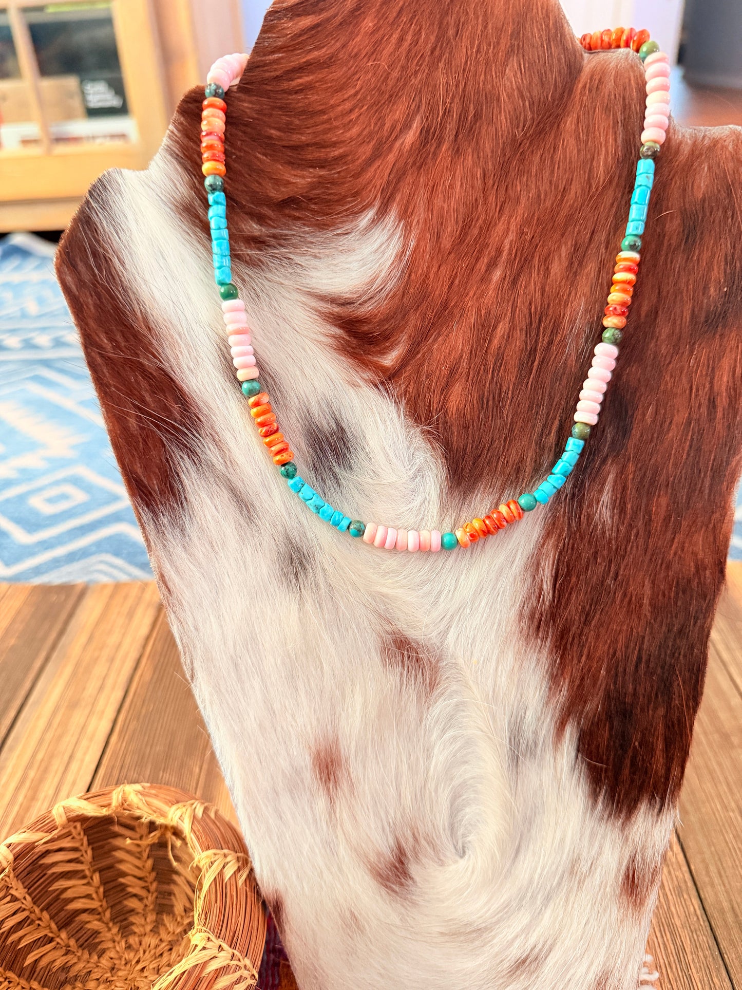 Handcrafted Multi Stone & Sterling Silver Candy Beaded Necklace