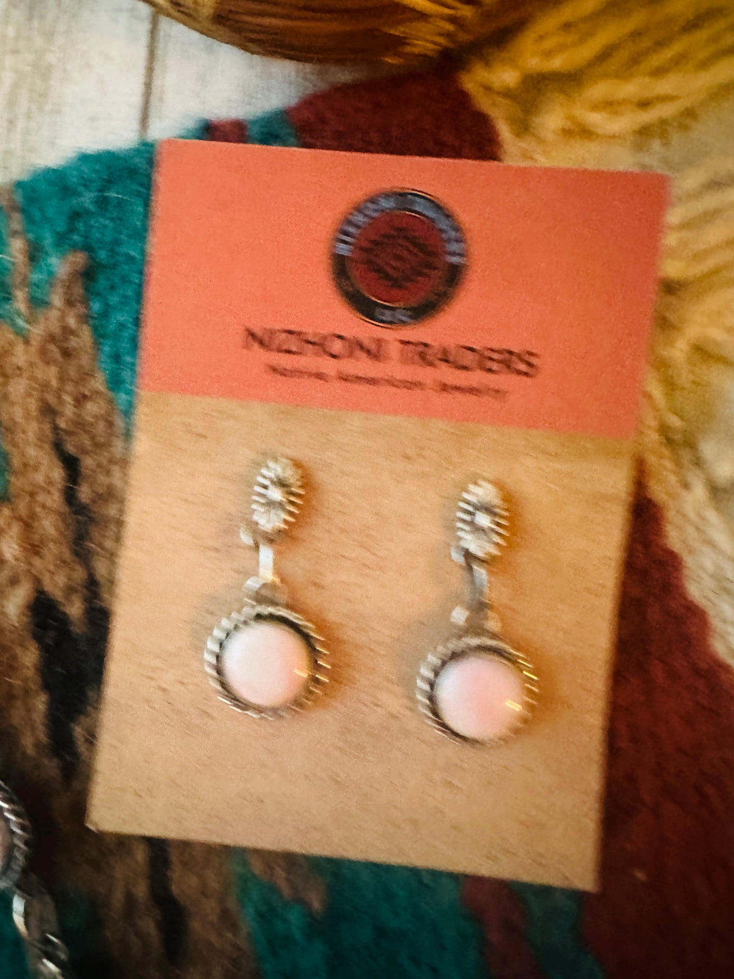 Handcrafted Queen Pink Conch, Wild Horse & Sterling Silver Necklace Set
