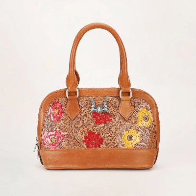 Loyalwest Suave Mini Bag PetalHide - Petal Hide Handtooled Leather And Calfskin