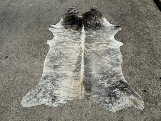 Exotic Grey Brindle Cowhide
