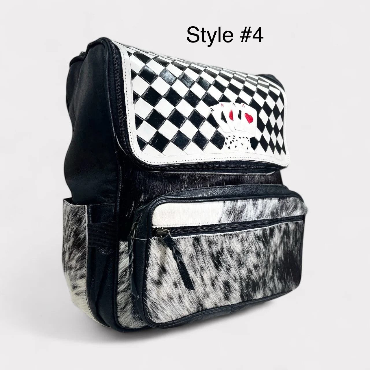 Leather and cowhide backpacks