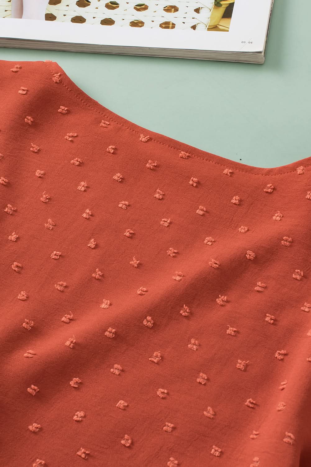 Gold Flame Plus Size Wrap Blouse