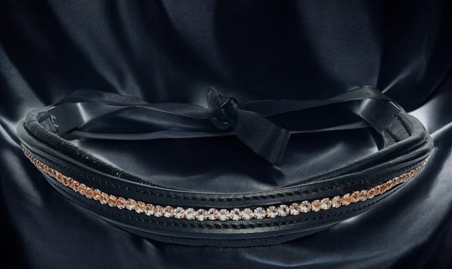 Hint of Rose Gold Browband (17")