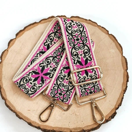 Flower Pattern Adjustable Guitar Strap SS050F TG1023