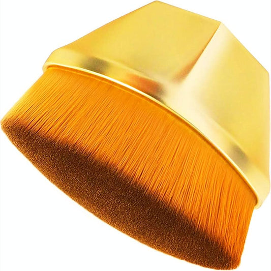 Flat Top Flawless Foundation Brush, Kabuki Blending Makeup Brush for Powder with Travel Case, Flat Top Petal Shaped Base Makeup Brush