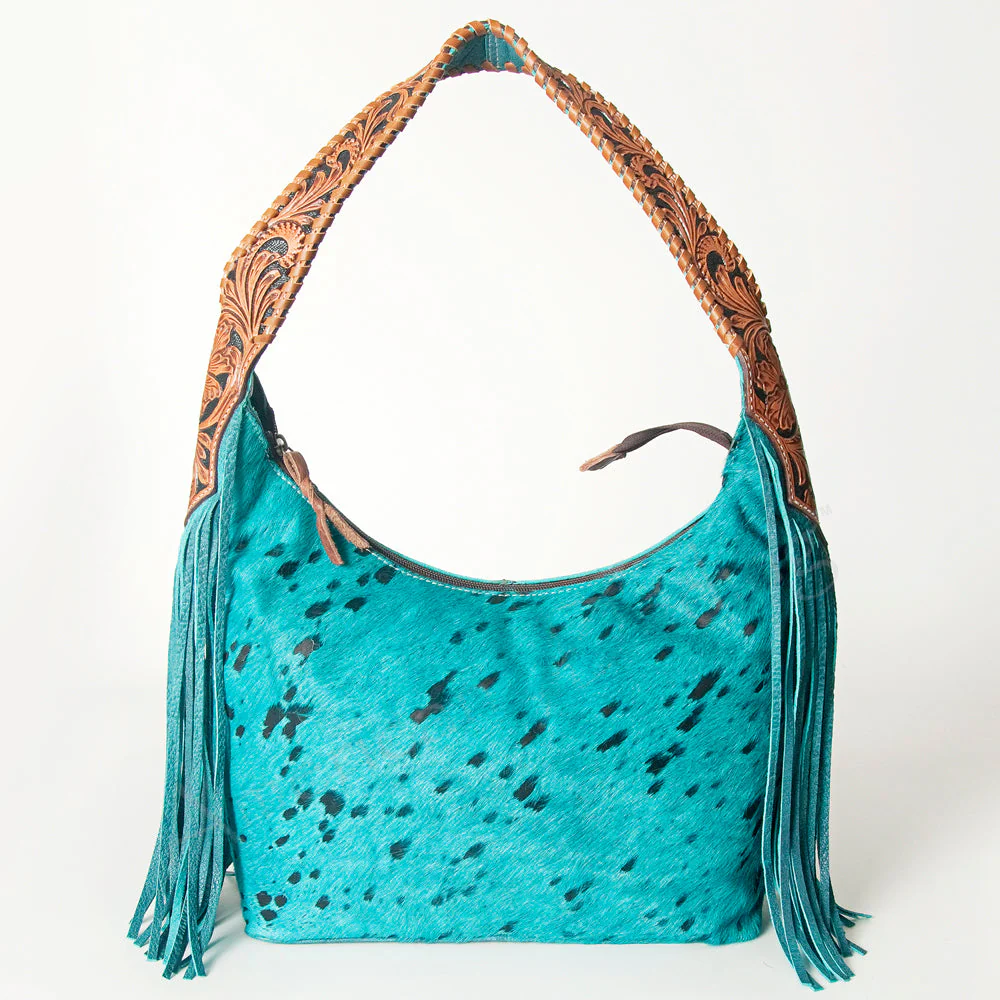 American Darling Western Hobo Bag Hair-On Cowhide & Tooled Leather Shoulder Purse LC-ADBG803