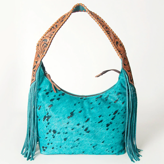 American Darling Western Hobo Bag Hair-On Cowhide & Tooled Leather Shoulder Purse LC-ADBG803