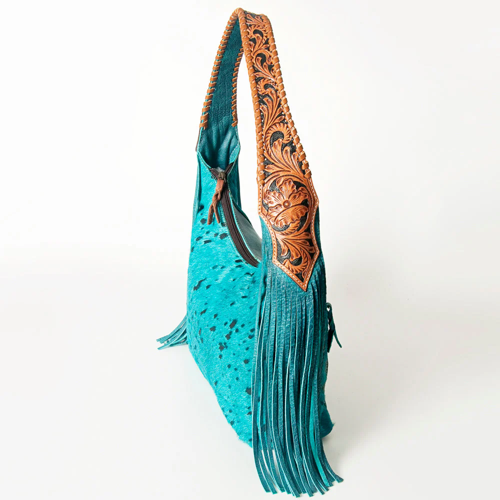 American Darling Western Hobo Bag Hair-On Cowhide & Tooled Leather Shoulder Purse LC-ADBG803